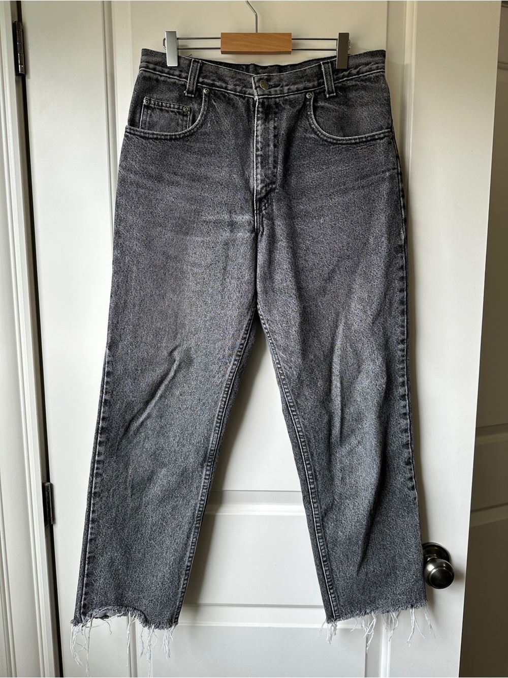 Vintage 90s Faded Black Straight Leg Jeans